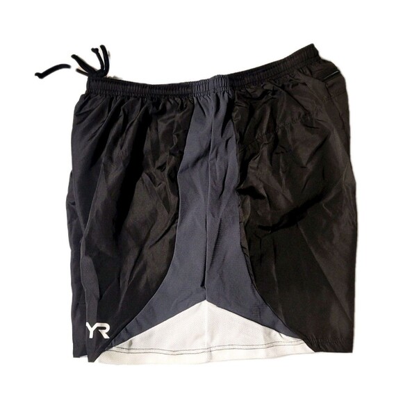 TYR Mens Comp 5" Run Short with Brief Liner SSMX6A Size S Black Gray Pull-on NWT - Picture 2 of 11